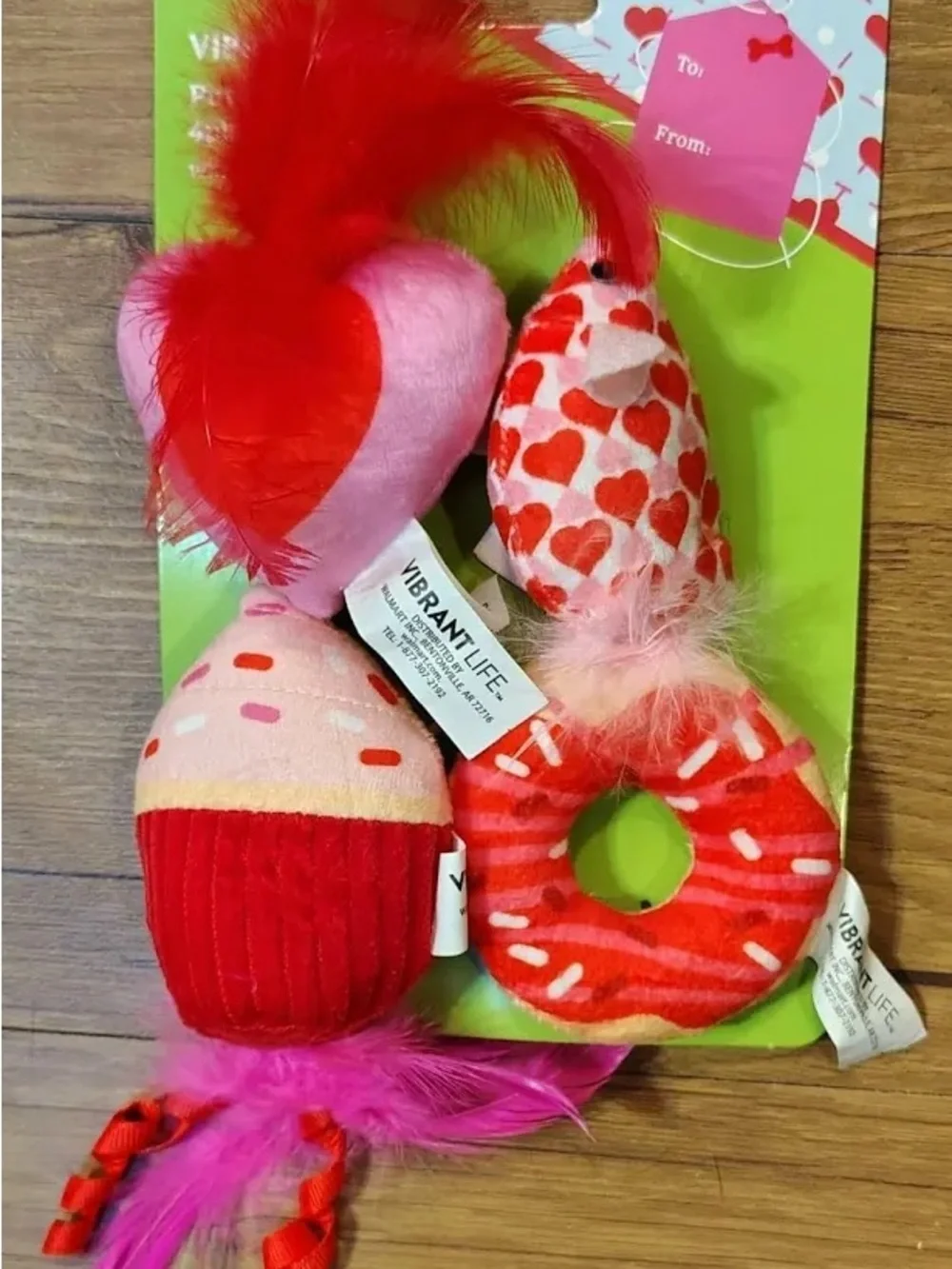 Vibrant Life Valentine's Day Plush Cat Toy Collection With Catnip, 4